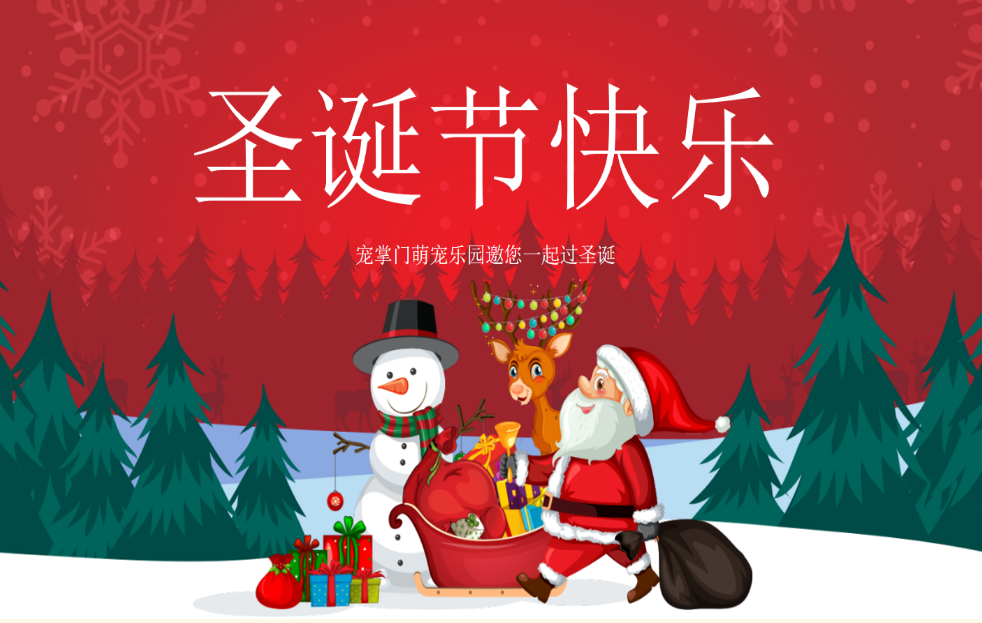 欢乐的圣诞merrychristmas快乐在2021的尾巴与202的伊始宠掌门萌宠